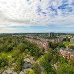 Drönarbild över Tynnered.