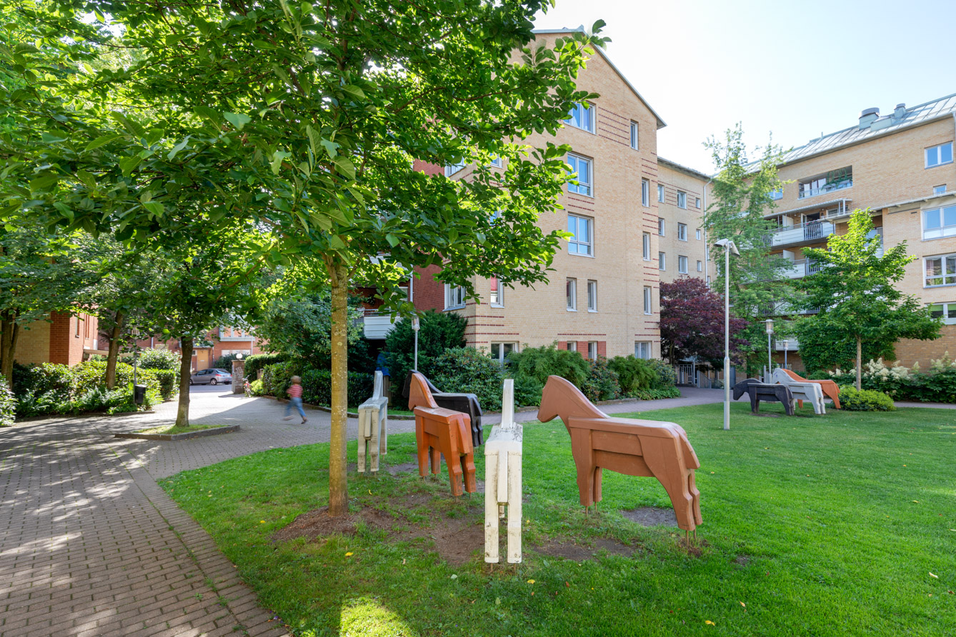 Bilden visar gården i kvarteret Hästen, Majorna, Göteborg